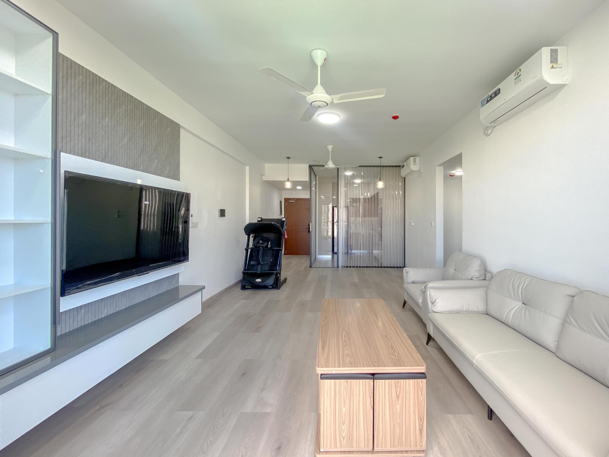 Living Area — 3-bedroom Panoramic Channel Views & Bespoke Interiors Luxury 3BR 3 Balcony Furnished, Maldives