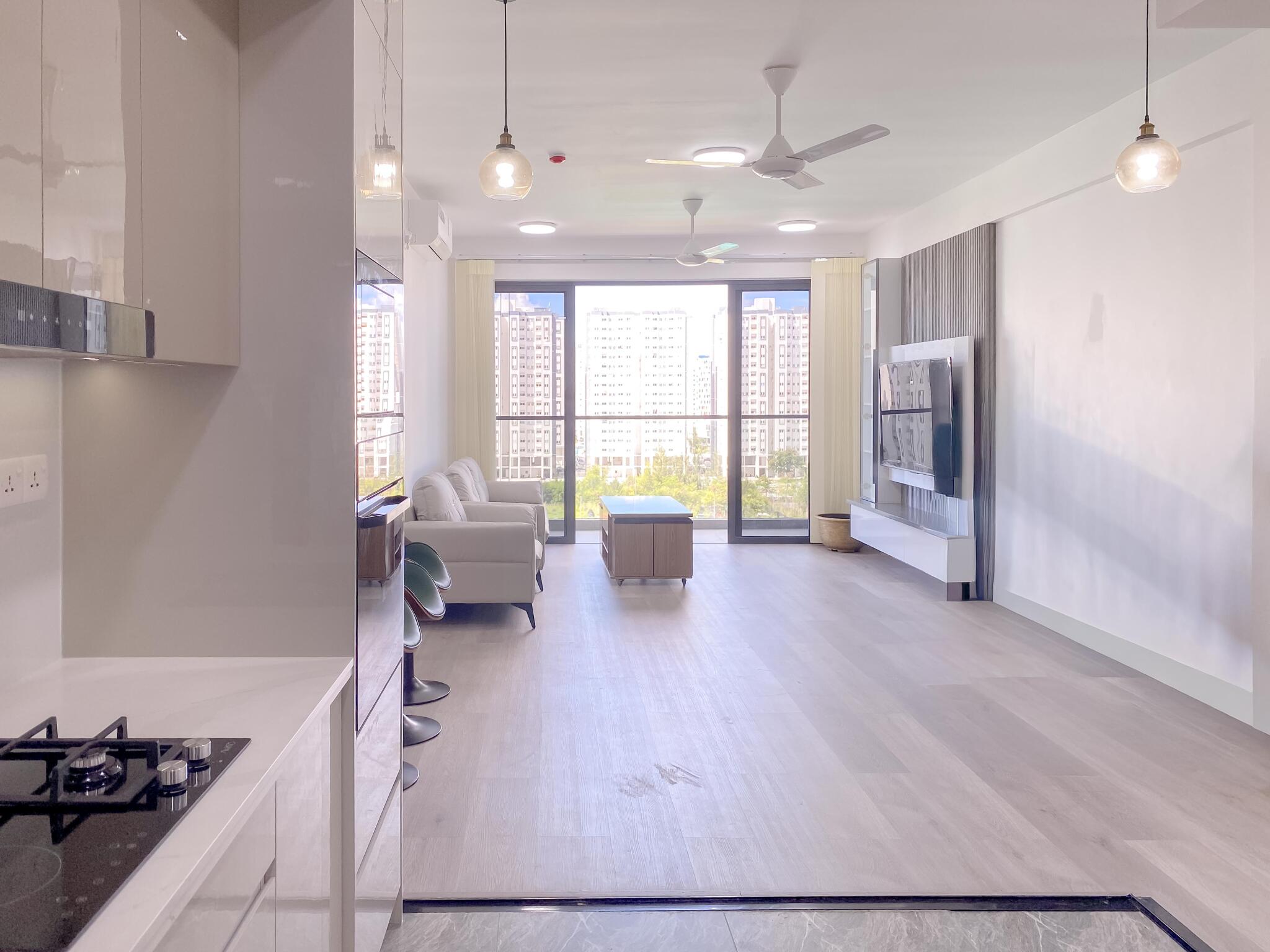 Living Area — 3-bedroom Panoramic Channel Views & Bespoke Interiors Luxury 3BR 3 Balcony Furnished, Maldives